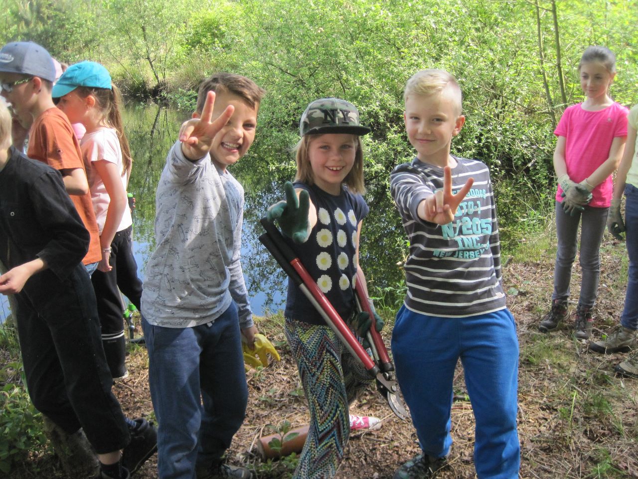 Werken in het Griesbroek samen met de mensen van Natuurpunt